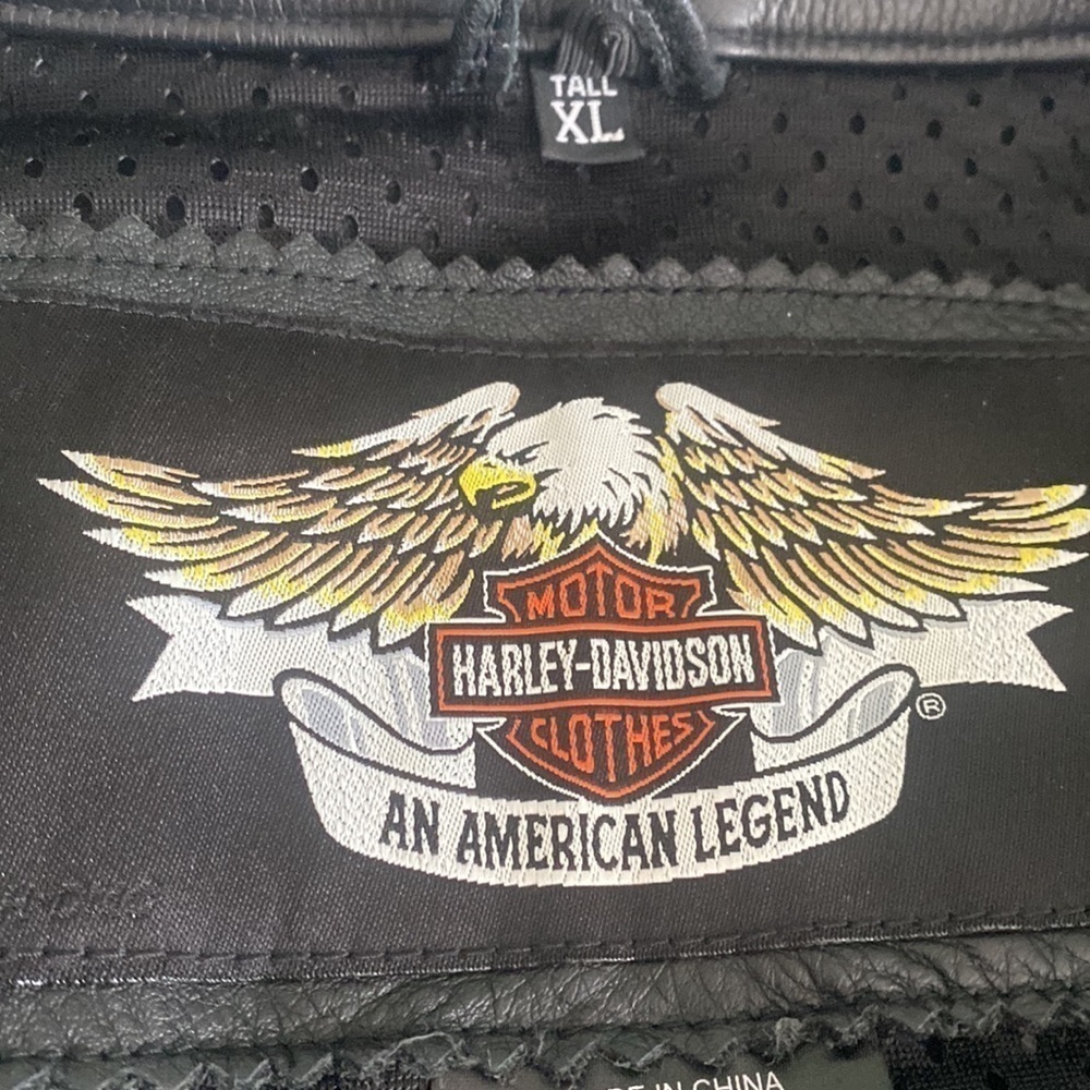 Authentic Harley Davidson Road Warrior Mens Leather Jacket XL Tall EUC​​​​​​​​​ - Picture 6 of 9